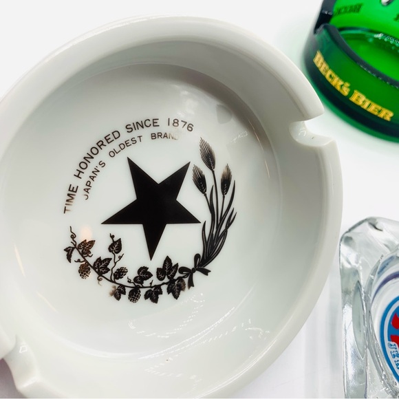 Vintage Lot of 4 Ashtrays Becks Beer Sapporo Golden Nugget & Jerry’s Nugget - Picture 14 of 16